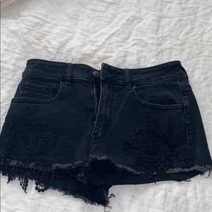 Black Jean Shorts